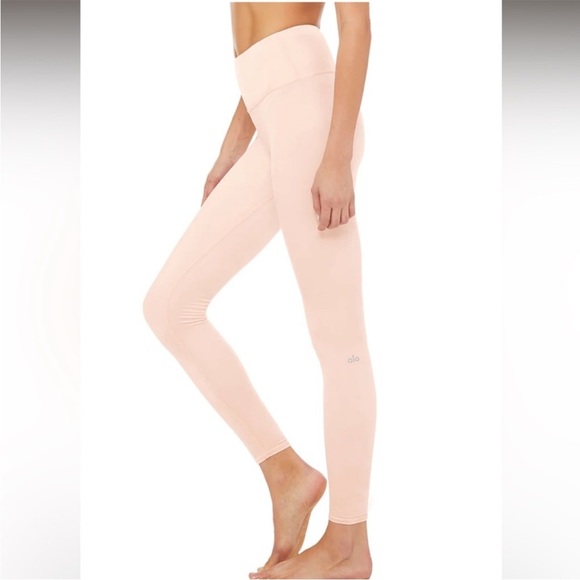 ALO YOGA Pink Nectar Velvet Velour Leggings Size XS - Picture 1 of 7